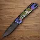 Bear & Son Nekama I Folding Knife 3.5" 14C28N Sandvik Steel Blade Green Aluminum Handle