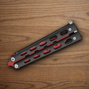 Bear & Son Widow Series Butterfly Folding Knife 3" Stainless Steel Blade Black Zinc Handle