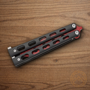 Bear & Son Widow Series Butterfly Folding Knife 3" Stainless Steel Blade Black Zinc Handle