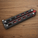 Bear & Son Widow Series Butterfly Folding Knife 3" Stainless Steel Blade Black Zinc Handle