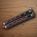 Bear & Son Widow Series Butterfly Folding Knife 3" Stainless Steel Blade Black Zinc Handle