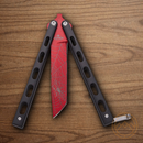 Bear & Son Widow Series Butterfly Folding Knife 3.5" Stainless Steel Blade Black Zinc Handle