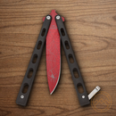 Bear & Son Butterfly Black Widow Folding Knife 4" Stainless Steel Blade Black Zinc Handle
