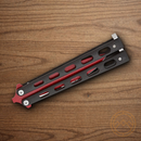 Bear & Son Butterfly Black Widow Folding Knife 4" Stainless Steel Blade Black Zinc Handle