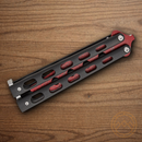 Bear & Son Widow Series Butterfly Folding Knife 3.63" 440 Steel Blade Black Zinc Handle