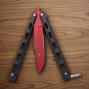 Bear & Son Widow Series Butterfly Folding Knife 3.63" 440 Steel Blade Black Zinc Handle