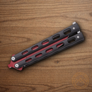 Bear & Son Widow Series Butterfly Folding Knife 3.63" 440 Steel Blade Black Zinc Handle