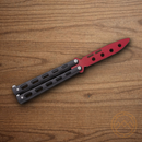 Bear & Son Butterfly Trainer Folding Knife 4" Stainless Steel Blade Black Zinc Handle