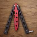 Bear & Son Butterfly Trainer Folding Knife 4" Stainless Steel Blade Black Zinc Handle