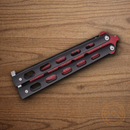 Bear & Son Butterfly Trainer Folding Knife 4" Stainless Steel Blade Black Zinc Handle