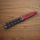 Bear & Son Black Butterfly 1095 Folding Knife 4" 1095HC Steel Blade Black Zinc Handle