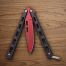 Bear & Son Black Butterfly 1095 Folding Knife 4" 1095HC Steel Blade Black Zinc Handle