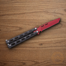 Bear & Son Butterfly Black Widow Folding Knife 4" Stainless Steel Blade Black Zinc Handle