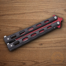 Bear & Son Butterfly Black Widow Folding Knife 4" Stainless Steel Blade Black Zinc Handle