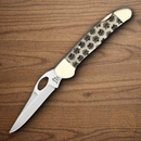 Bear & Son Lockback Folding Knife 2.88" High Carbon Steel Blade White Bone Handle.