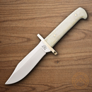 Bear & Son Baby Bowie Fixed Knife 3.25" Stainless Steel Blade White Bone Handle