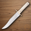 Bear & Son Bowie Fixed Knife 9" Stainless Steel Blade Smooth Bone Handle