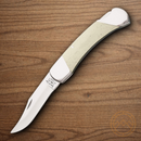 Bear & Son Lockback Folding Knife 2.75" Stainless Steel Blade White Bone Handle