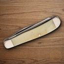 Bear & Son Mini Trapper Pocket Knife 440 Steel Blade White Bone Handle