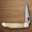 Bear & Son Lockback Folding Knife 2.75" Stainless Steel Blade White Bone Handle