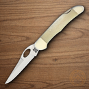 Bear & Son Lockback Folding Knife 2.75" Stainless Steel Blade White Bone Handle