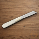 Bear & Son Large Barlow Folding Knife Carbon Steel Blade White Bone Handle