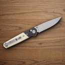 Bear & Son Lawman Slidelock Folding Knife 3.25" D2 Tool Steel Blade White Bone Handle
