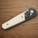Bear & Son Lawman Slidelock Folding Knife 3.25" D2 Tool Steel Blade White Bone Handle