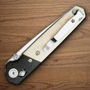 Bear & Son Lawman Slidelock Folding Knife 3.25" D2 Tool Steel Blade White Bone Handle