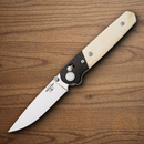 Bear & Son Lawman Slidelock Folding Knife 3.25" D2 Tool Steel Blade White Bone Handle