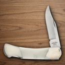 Bear & Son Executive Lockback Folding Knife 2.13" Stainless Steel Blade White Bone Handle