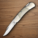 Bear & Son Executive Lockback Folding Knife 2.13" Stainless Steel Blade White Bone Handle