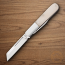 Bear & Son Large Barlow Pocket Knife 440 Steel Blade White Bone Handle