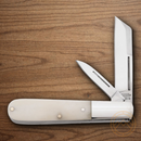 Bear & Son Large Barlow Pocket Knife 440 Steel Blade White Bone Handle
