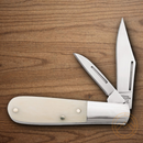 Bear & Son Baby Barlow Pocket Knife Stainless Steel Blade White Bone Handle