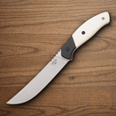 Bear & Son Professional Boning Kitchen Knife 6.25" 14C28N Sandvik Steel Blade White Micarta/G10 Handle