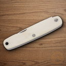 Bear & Son Pen Folding Knife 2.25" High Carbon Steel Blade White Bone Handle