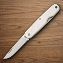 Bear & Son Pen Folding Knife 2.25" High Carbon Steel Blade White Bone Handle