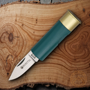 Beretta Shotshell Folding Knife 1.88" 420 Steel Clip Blade Green Plastic Handle