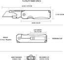 Big Idea Design Utility Folding Knife Stainless Steel Blade Titanium Handle