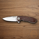 Boker Wiki G Folding Knife 3.13" 14C28N Sandvik Steel Blade Brown Wood Handle