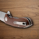 Boker Wiki G Folding Knife 3.13" 14C28N Sandvik Steel Blade Brown Wood Handle