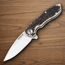 Boker Wilki H Folding Knife 3.13" 14C28N Sandvik Steel Blade Stag Handle