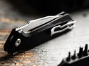BOKER MF.3 Folding Knife 2.88" 440 Steel Blade Black Aluminum Handle