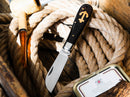 Boker History Folding Knife 3.13" 1.4116 Steel Blade Ebony Wood Handle