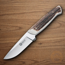 Boker Arbolito Stag Hunter Fixed Knife 3.75" Bohler N695 Steel Blade Stag Handle