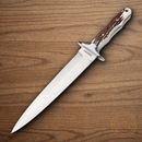 Boker Colmillo HX  Fixed Knife 9.88" ACX 390 Steel Blade Stag Handle