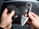 BOKER Enki Fixed Knife 2.25" 440 Steel Blade Black Micarta Handle