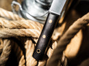 BOKER Sailor's Fixed Knife 5.25" Stainless Steel Blade Ebony Wood Handle