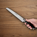 Boker Forge Bread Kitchen Knife 8.63" X50CrMoV15 Steel Blade Black ABS Handle